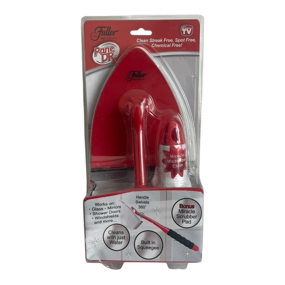Pane Dr Red Window Cleaner Brush Window Cleaning Kit Streak-free Spot-free Brush - Picture 2 of 3